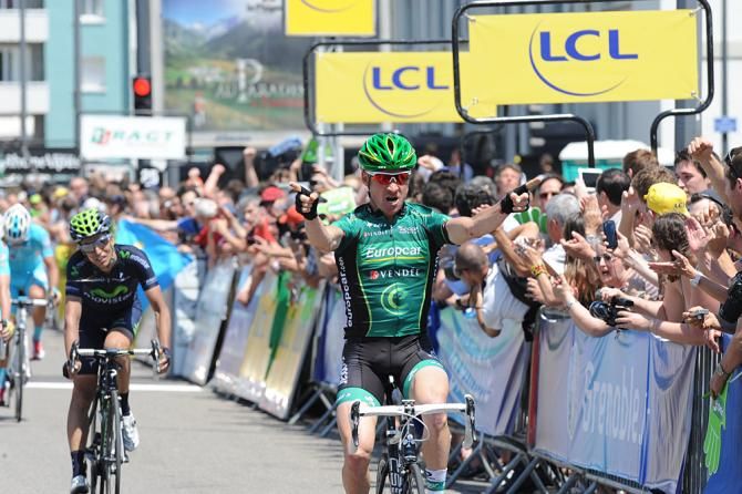 Thomas Voeckler (Europcar) won the Dauphine stage to Grenoble over three breakaway companions