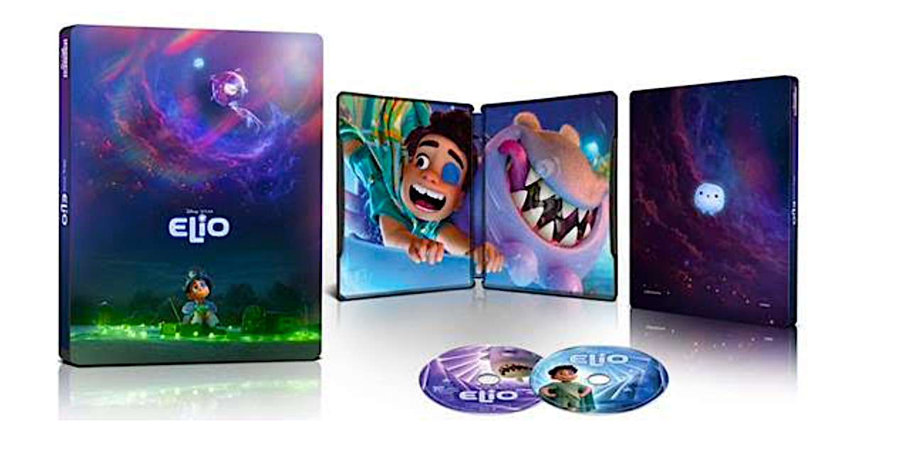 The cover and interior art for an animated sci-fi movie's home video release