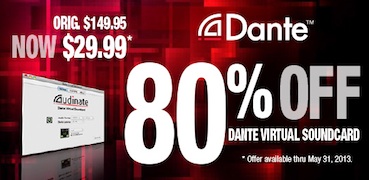 Audinate Holds Promotion for Dante Virtual Soundcard