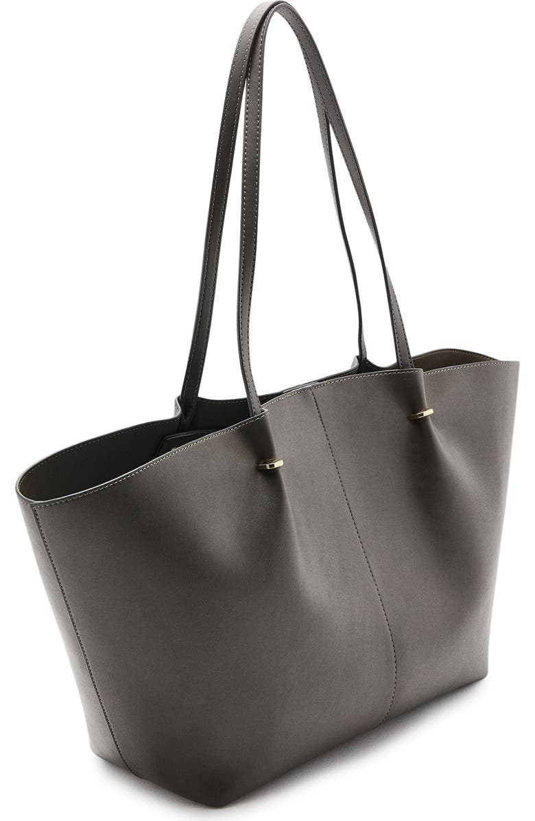 Faux Leather Shopper Bag