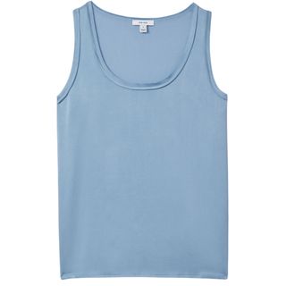 Reiss Blue Riley Silk Front Vest