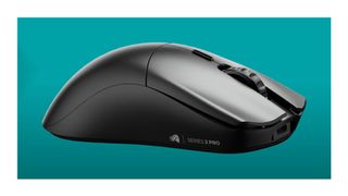 The Glorious Series 2 Pro Wireless gaming mouse on a teal deals background