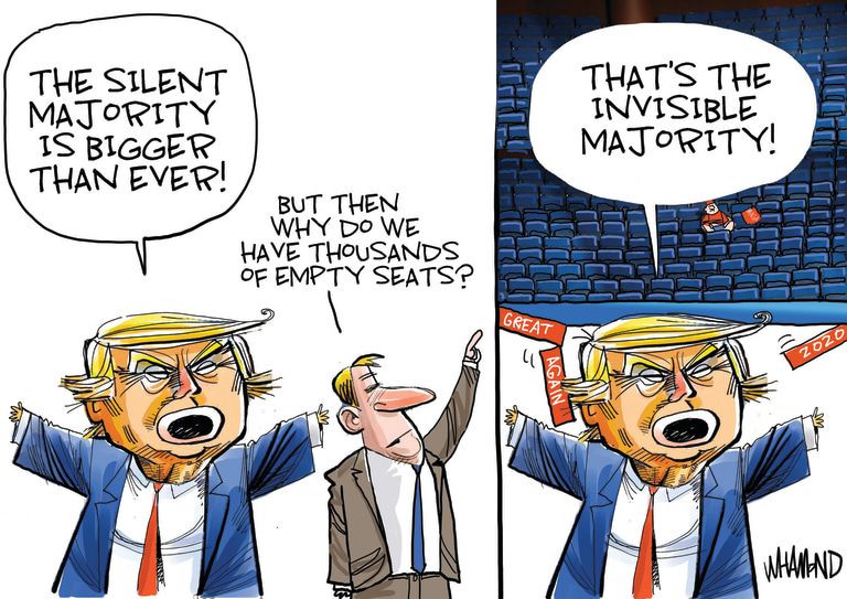 Political Cartoon U.S. Trump Tulsa rally crowd | The Week