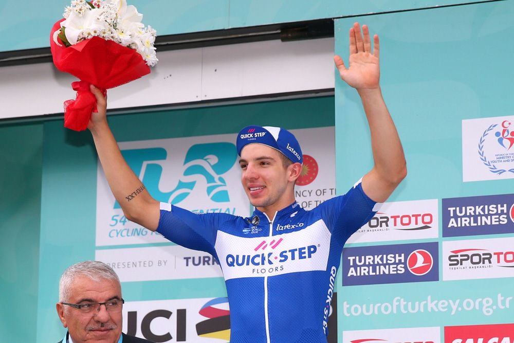 &Aacute;lvaro Jos&eacute; Hodeg (Quick Step Floors) was second in the points competition