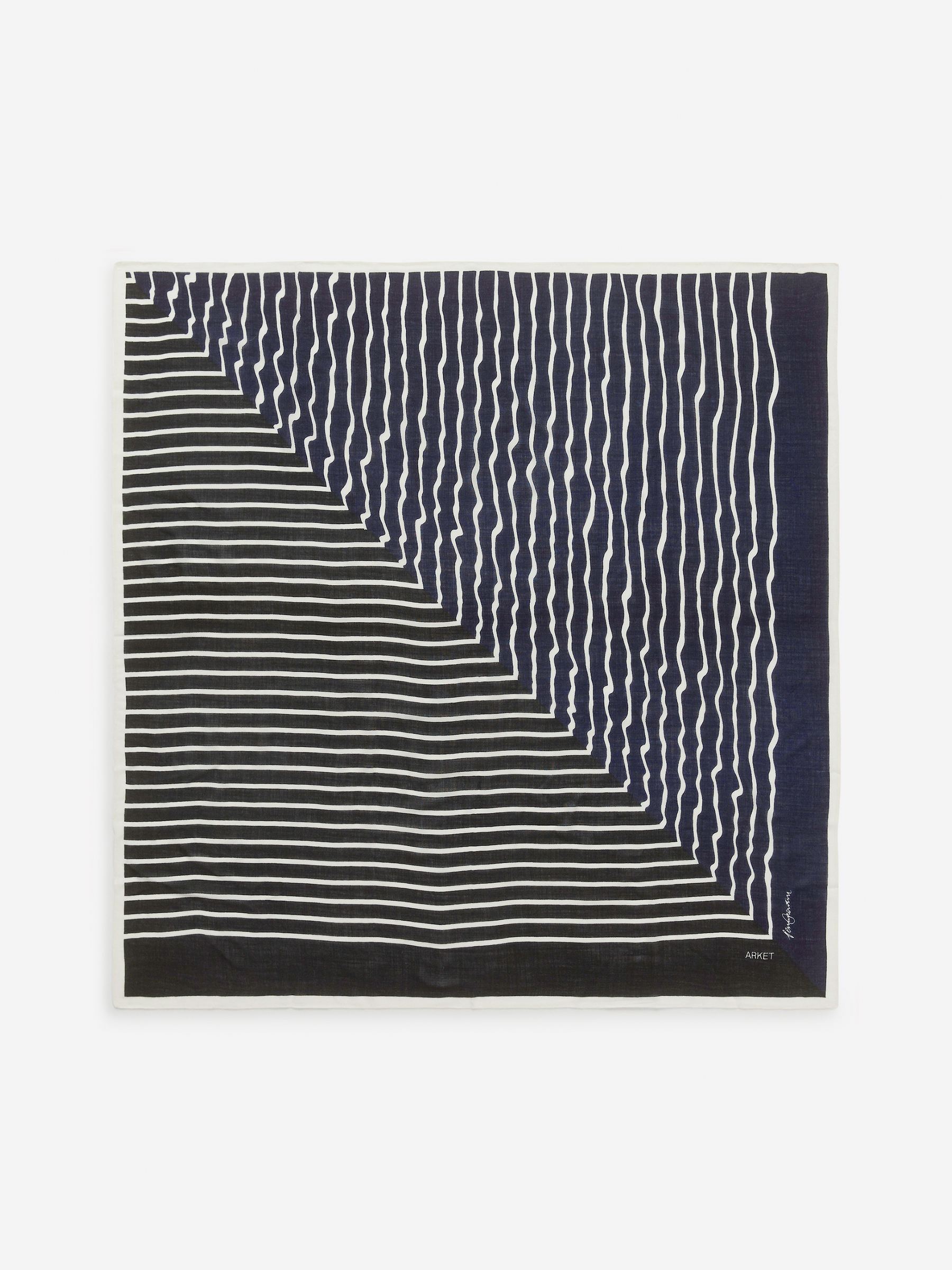 Printed Scarf – White/dark Blue – Women – Arket Gb