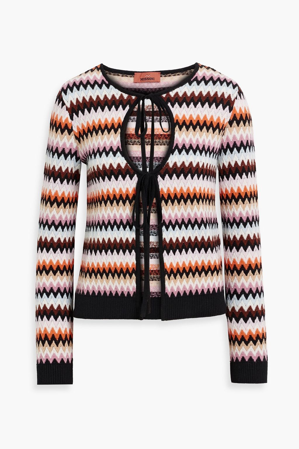 Jacquard-Knit Wool Cardigan