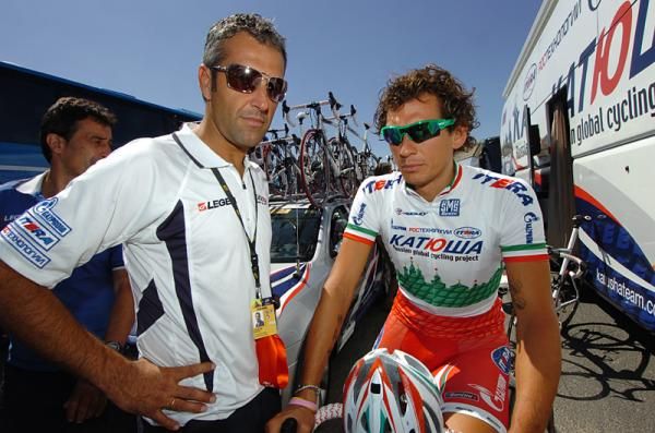 Filippo Pozzato (Katusha) at the start of stage five in Le Cap d'Agde.