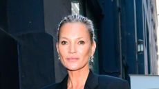 Model Kate Moss is seen arriving to the Calvin Klein Collection fashion show on February 07, 2025 in New York City 