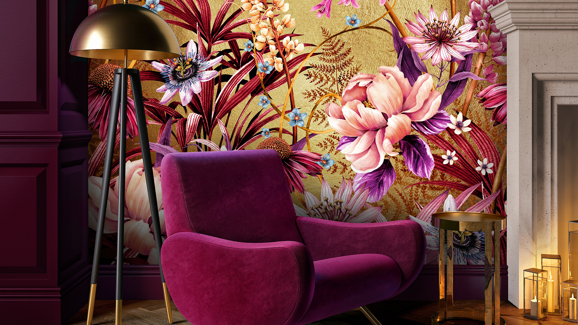 Floral wallpaper