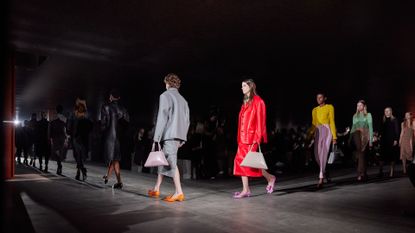 Finale runway at Prada at Milan Fashion Week A/W 2023