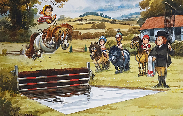 The Water Jump &amp;copy; Norman Thelwell