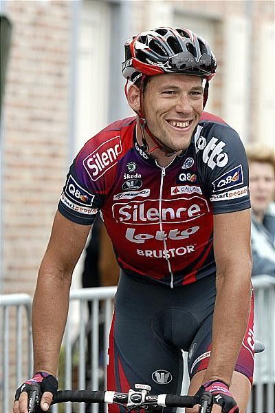 Glenn d'Hollander (Silence-Lotto) was all smiles. Before the race.