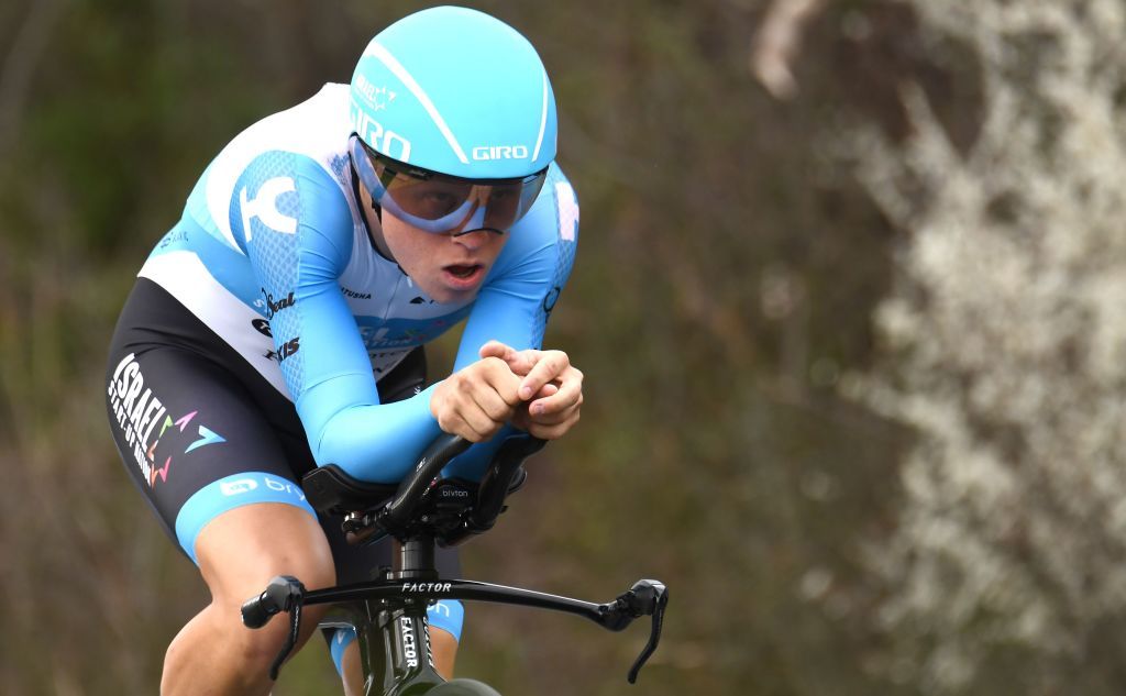 Israel Start-Up Nation’s Mads Würtz Schmidt on the stage 4 time trial at the 2020 Paris-Nice