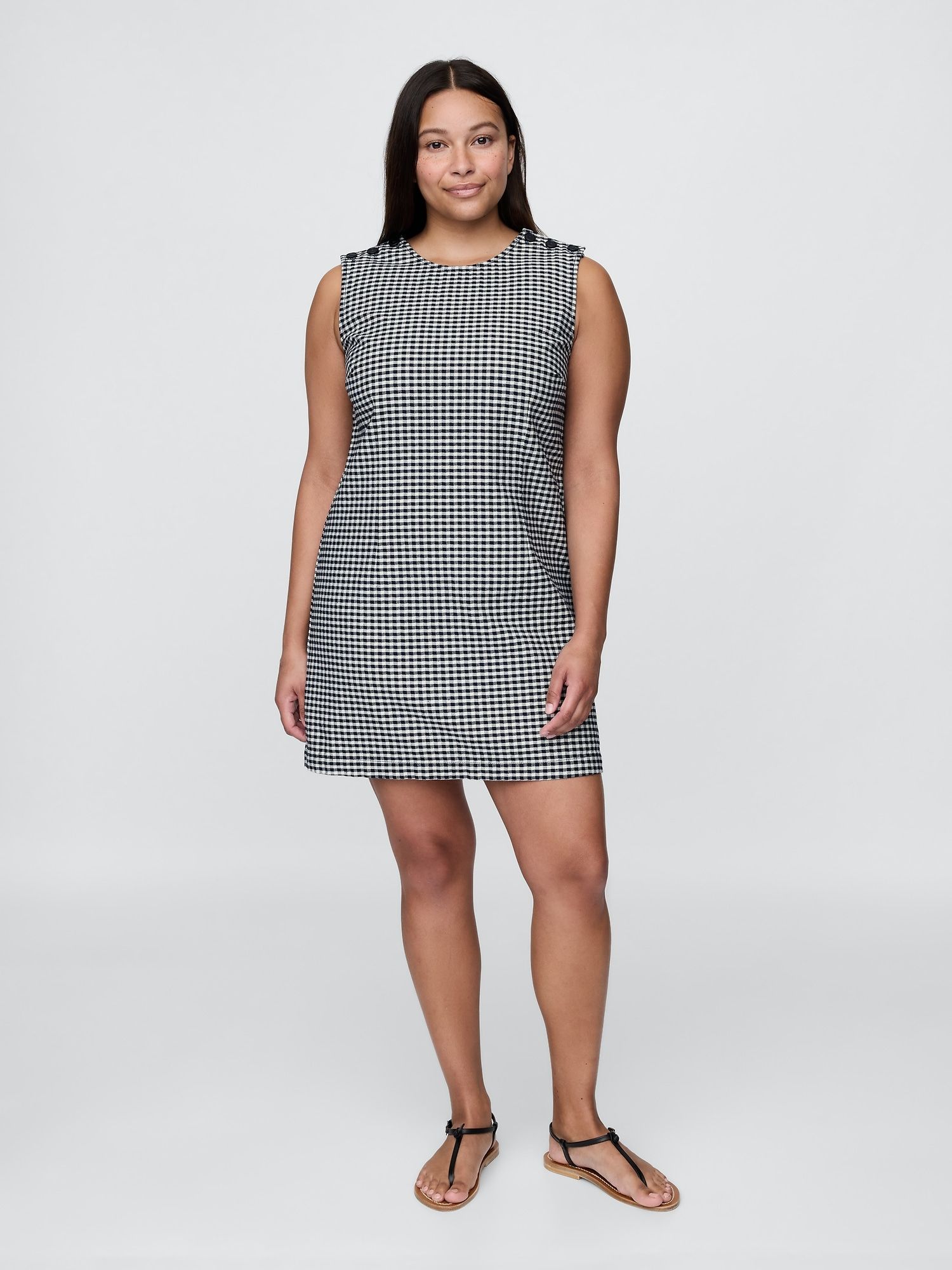Gap × DÔen Gingham Denim Mini Dress