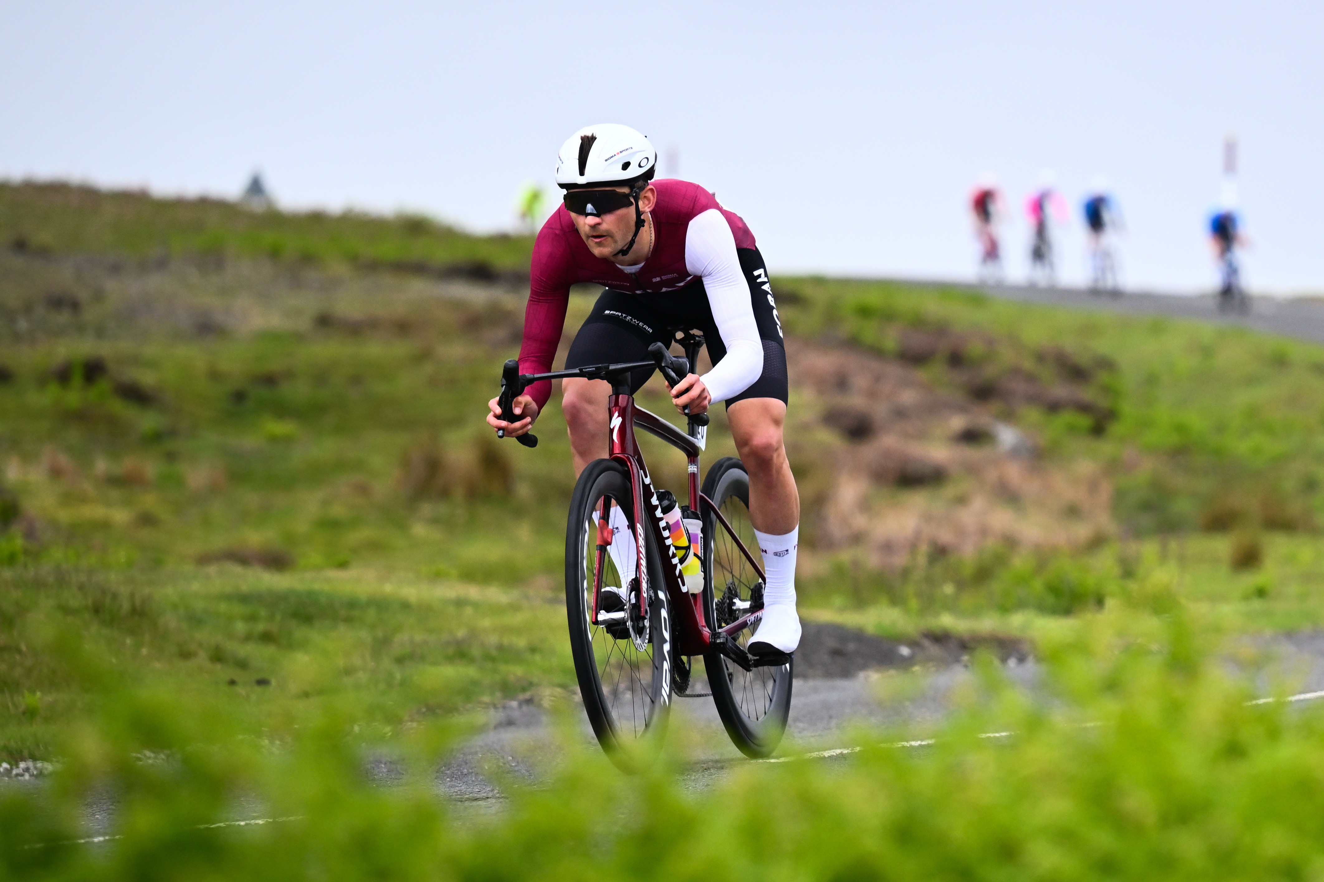Danylo Riwnyj descending at the Tour of the Reservoir 2026