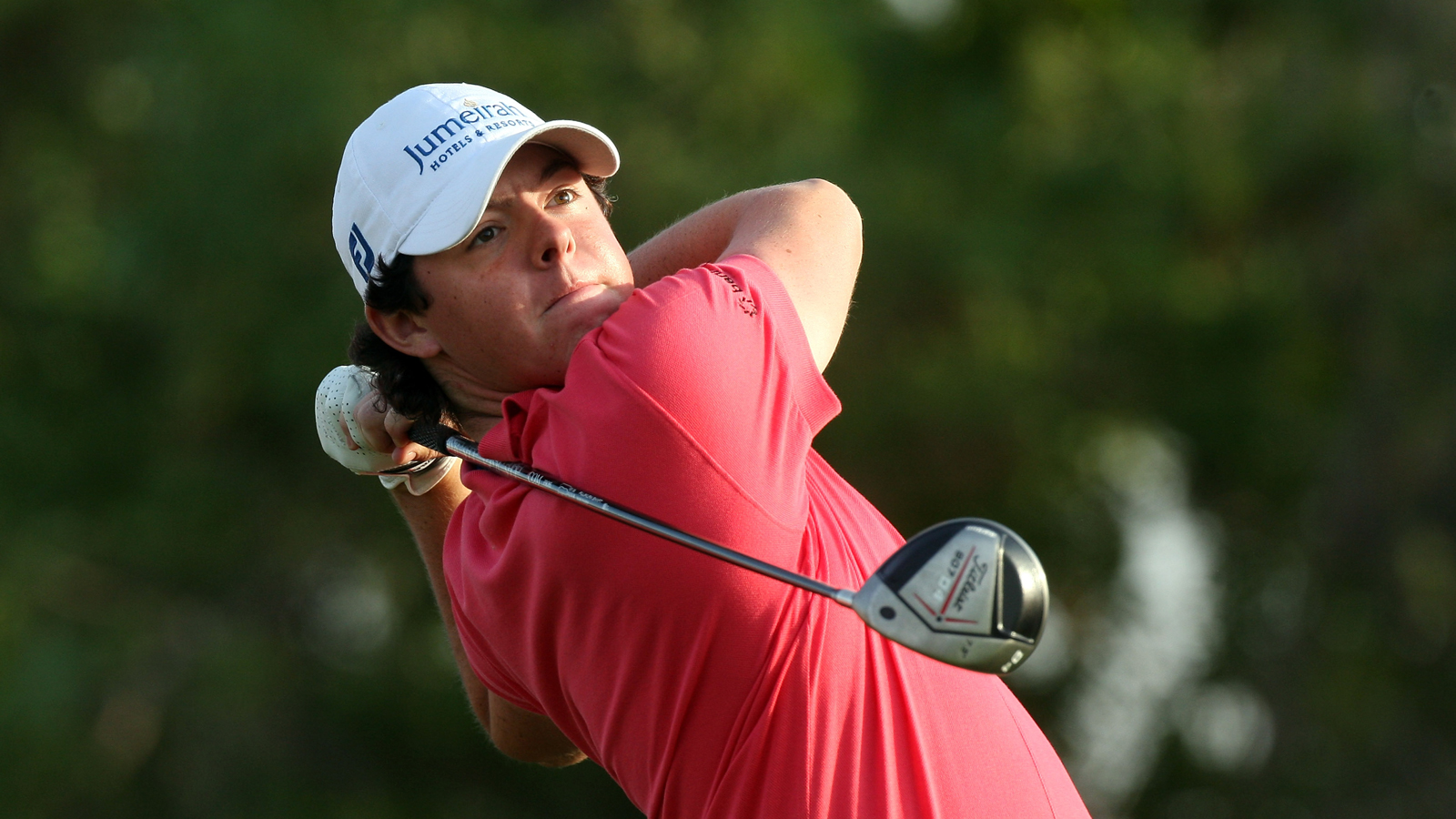 Rory McIlroy hits a driver off the tee