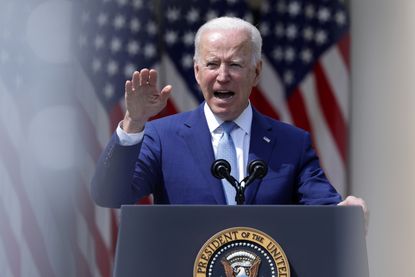 Joe Biden speaks in the Rose Garden