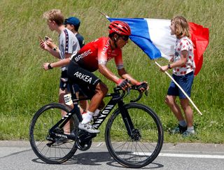 LES GETS FRANCE JUNE 06 Nairo Alexander Quintana Rojas of Colombia and Team Arka Samsic during the 73rd Critrium du Dauphin 2021 Stage 8 a 147km stage from La LchreLesBains to Les Gets 1160m Public Fans UCIworldtour Dauphin dauphine on June 06 2021 in Les Gets France Photo by Bas CzerwinskiGetty Images