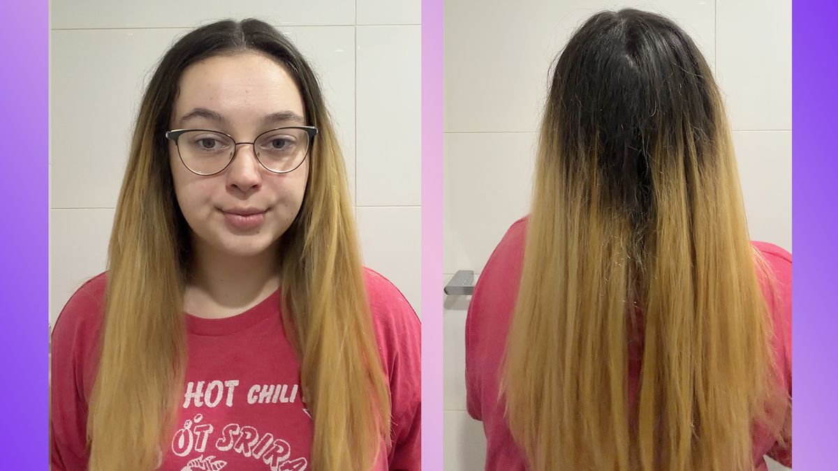 Woman with straight hair