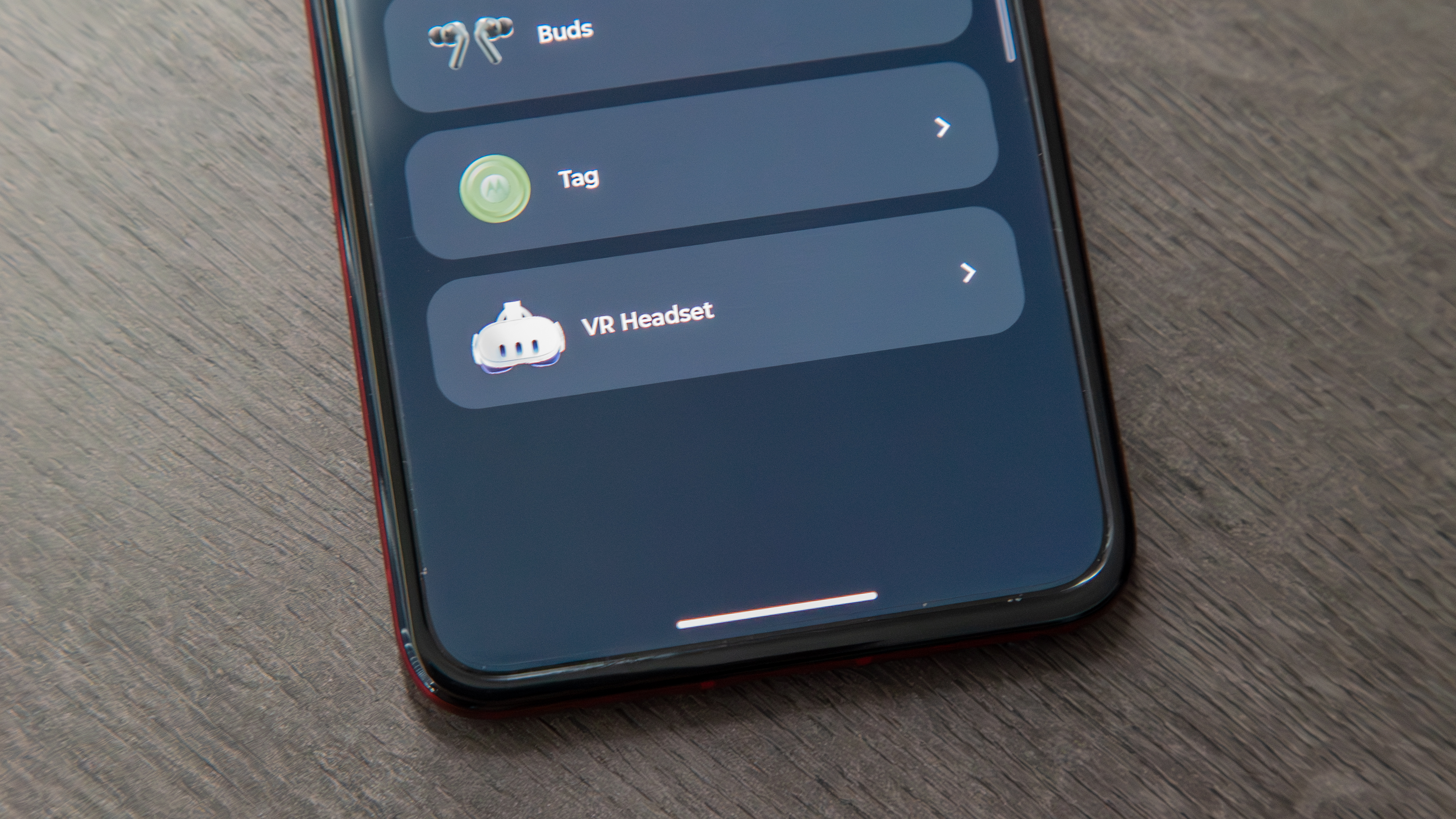 VR Headset option in Motorola Smart Connect