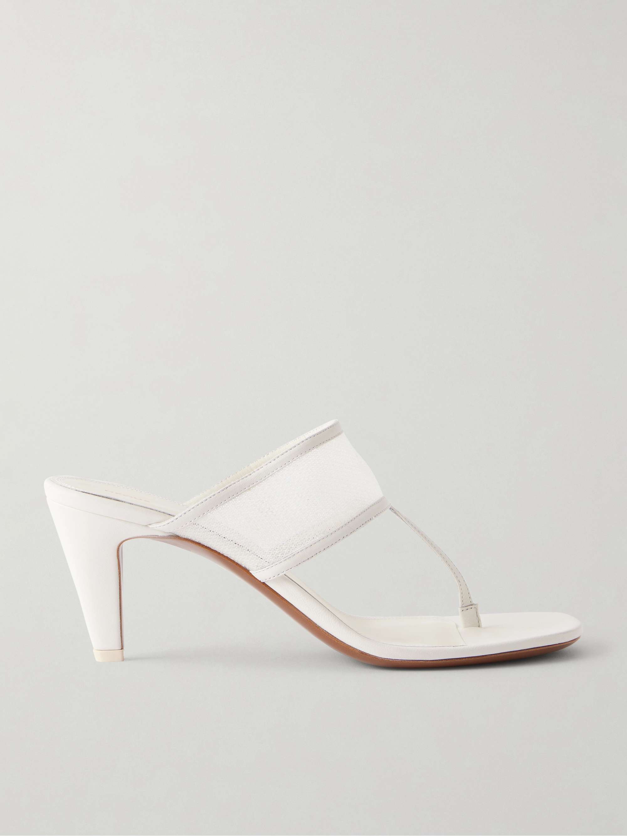 Vena 65 Leather-Trimmed Mesh Sandals