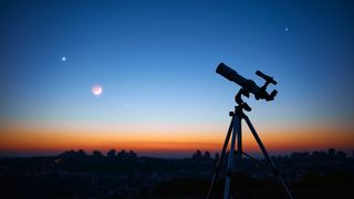 5 planets and a crescent moon are about to line up in the night sky. Here's  how to watch.