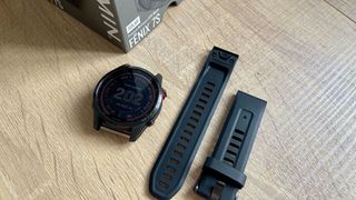 A photo of the removable quick strap on the Garmin Fenix 7