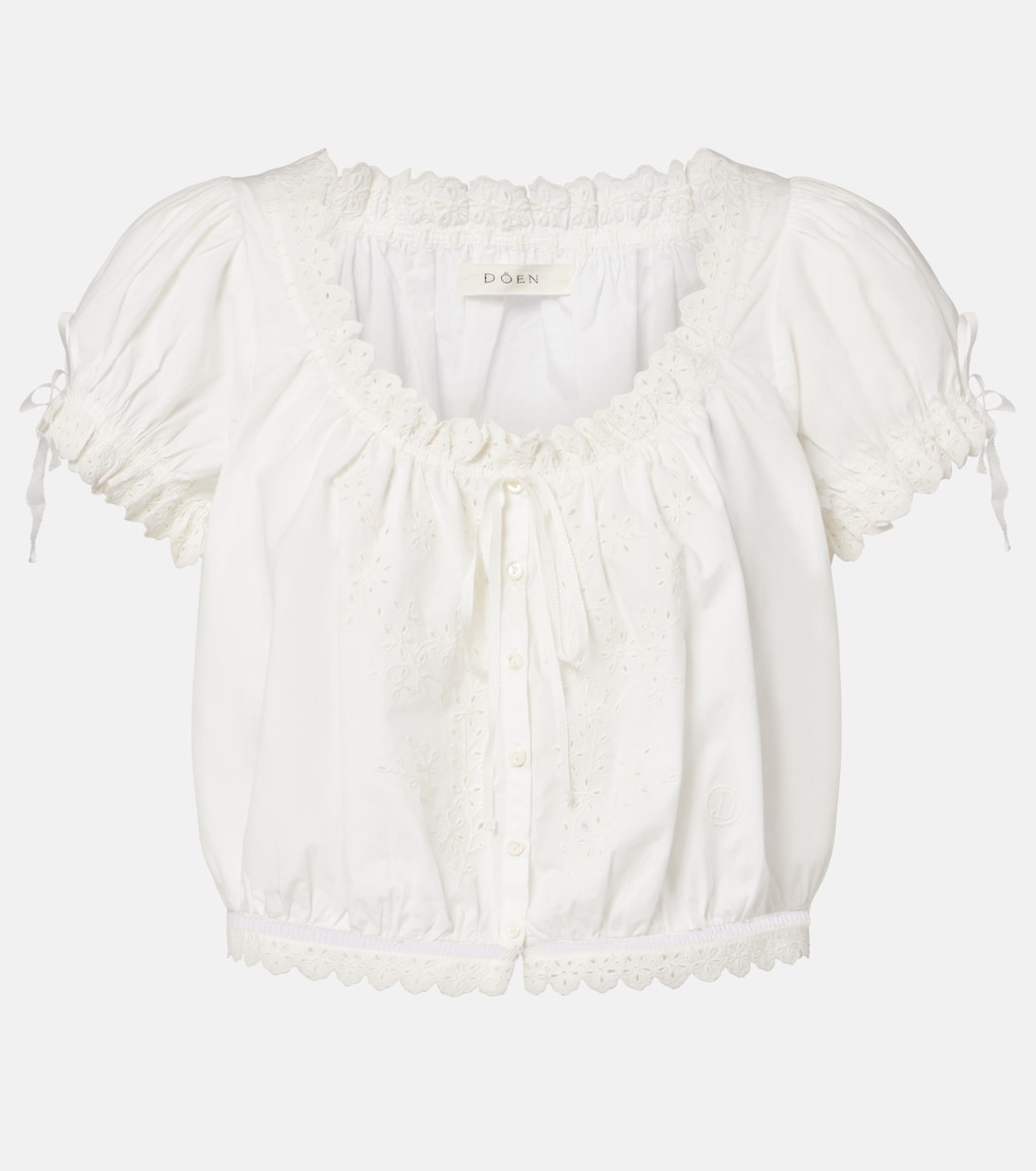 Nera Embroidered Cotton Top