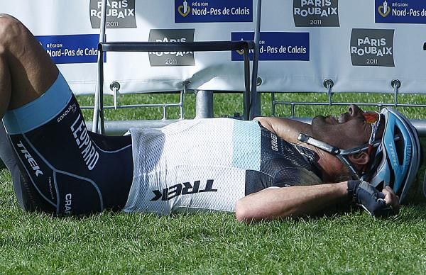 Even Fabian Cancellara, "superman" was exhaused after Paris-Roubaix.