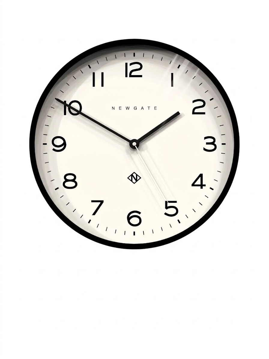 Newgate Clocks, Newgate Clocks Echo Number Three Analogue Wall Clock, 37cm, Black