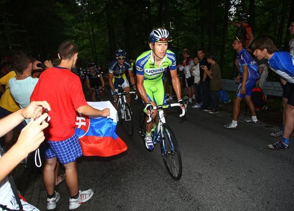 Maciej Bodnar (Liquigas) was in the break early on during stage 5