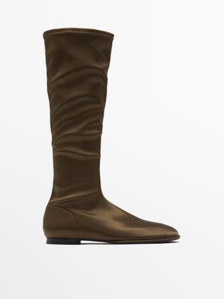 Flat Satin Boots - Limited Edition