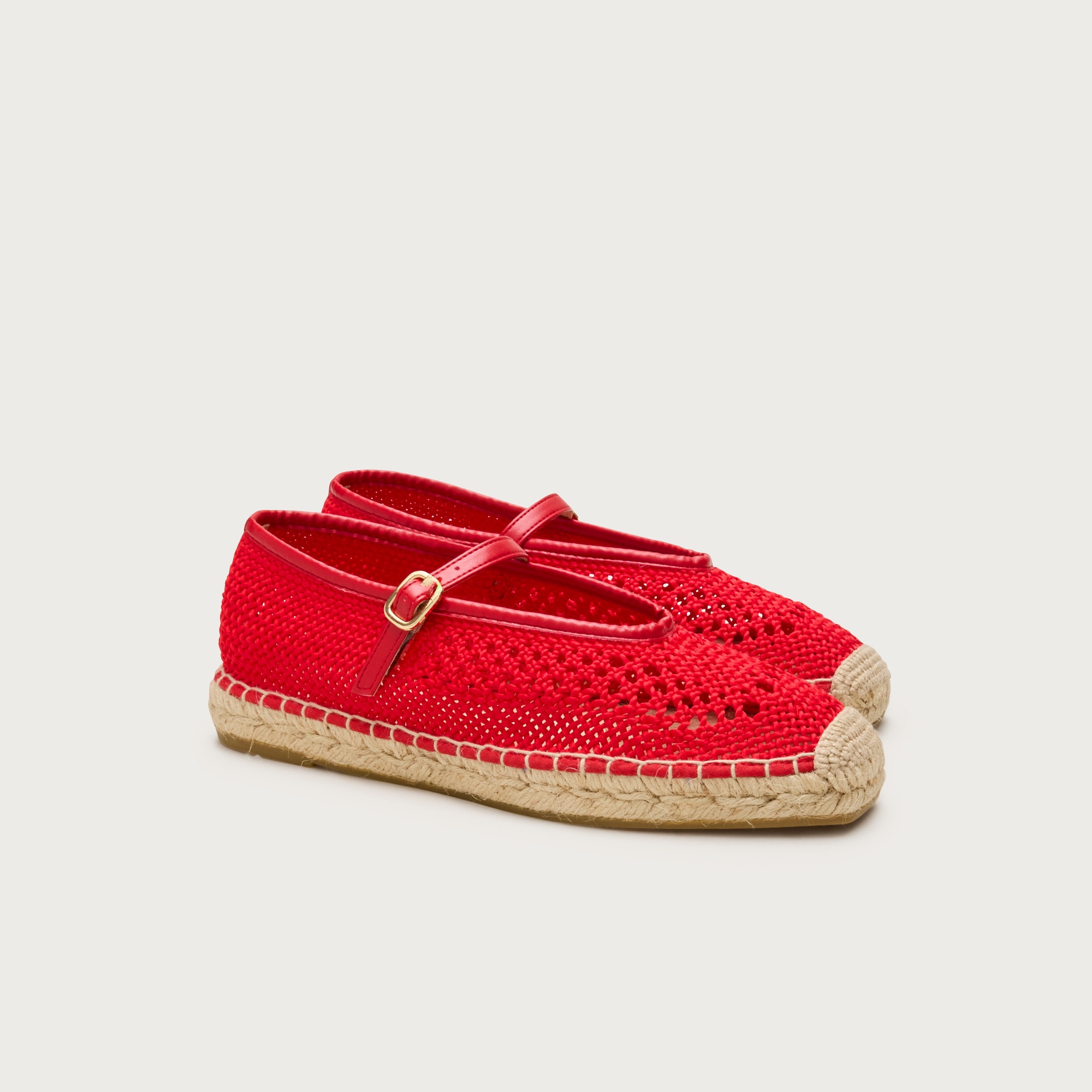 Made-In-Spain Sophie Mary Jane Espadrilles With Crochet