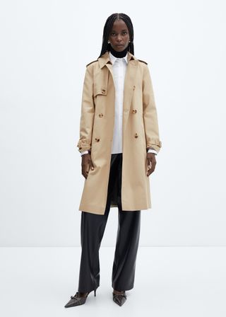 MANGO, Classic trench coat with belt