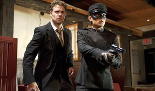The Green Hornet Seth Rogen and Jay Chau stand ready for danger