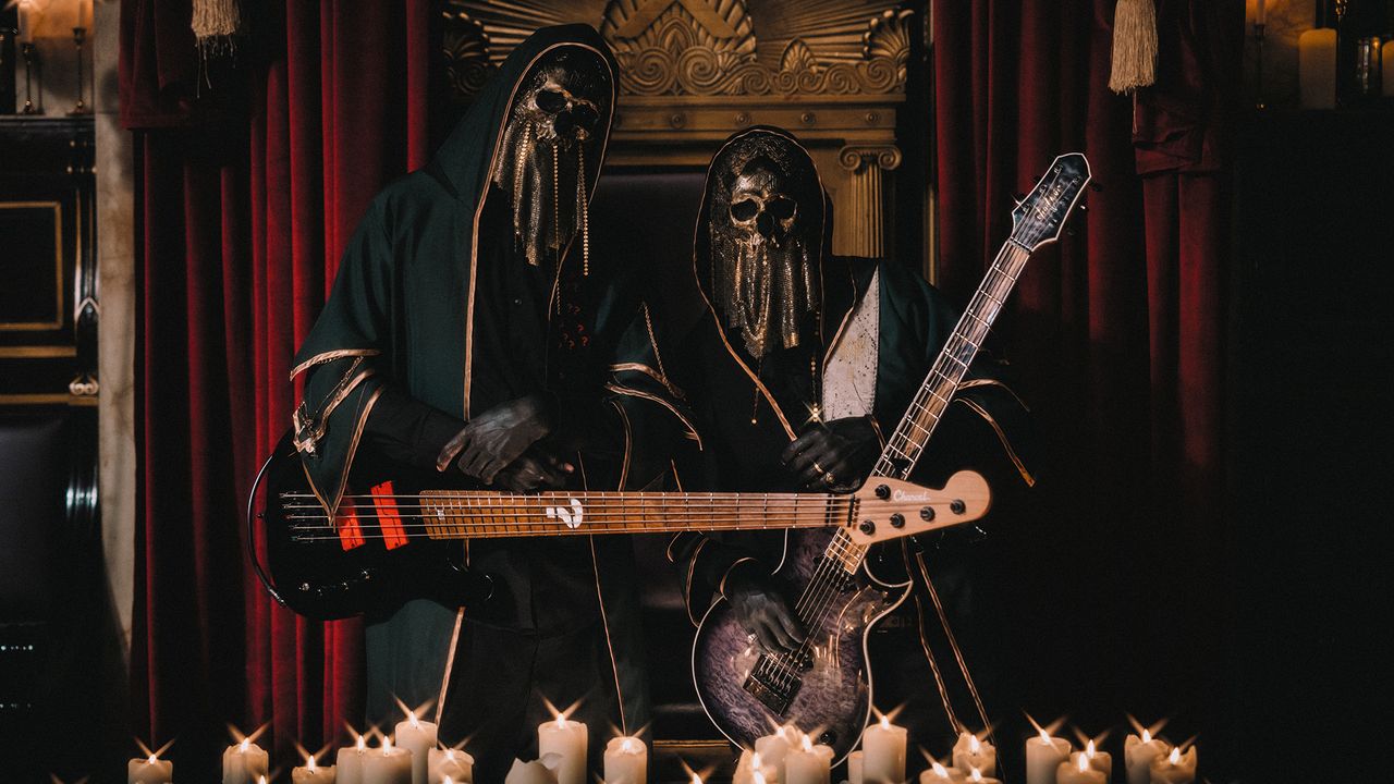 Jackson Pro Plus Series Signature Sleep Token IV Monarkh SC and Charvel Sleep Token III Signature Pro-Mod San Dimas&reg; Bass V