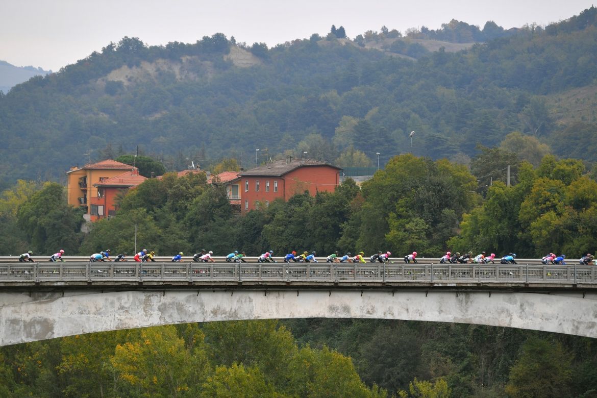 The race started out under grey skies