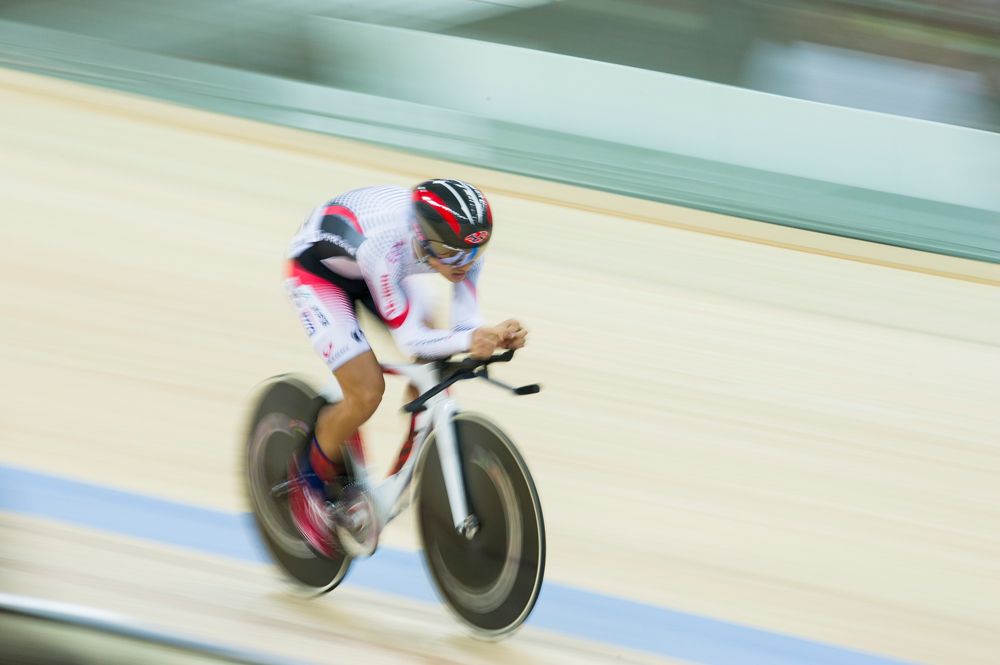 Kazushige Kuboki of Japan in action on his Men's Omnium Individual Pursuit