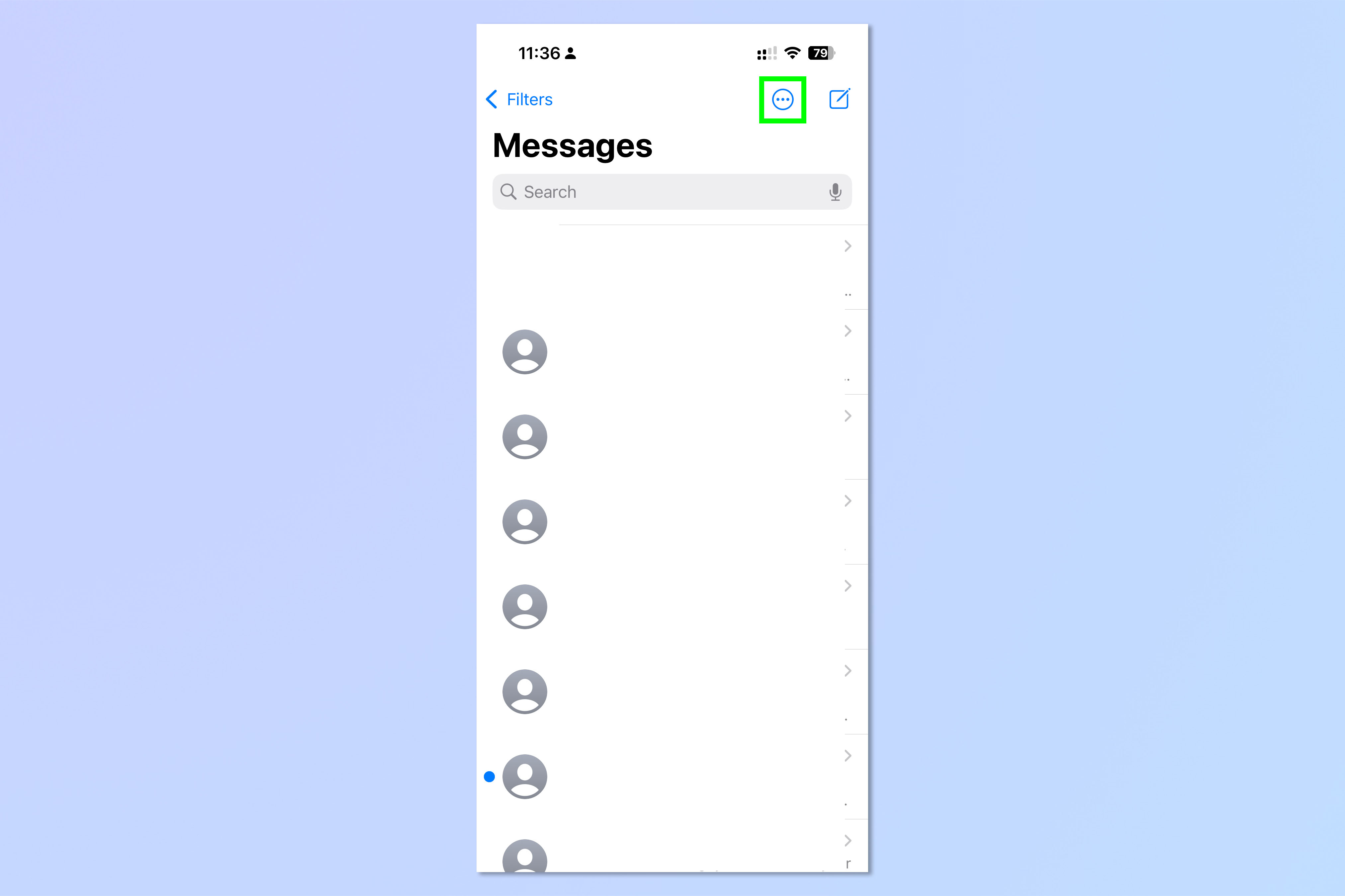 Снимок экрана, показывающий, как включить фильтрацию сообщений на двух SIM-картах iPhone