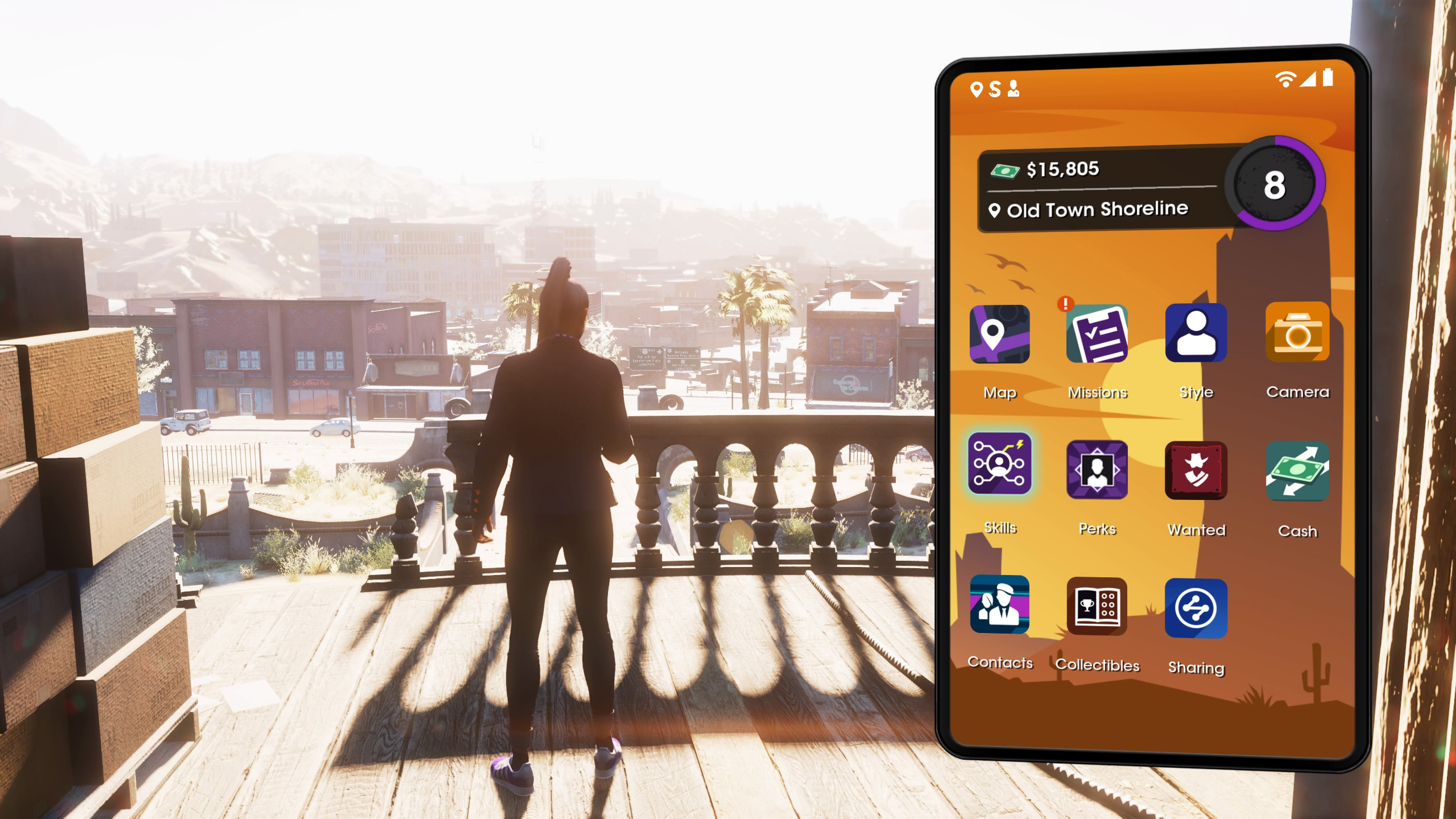 Saints Row skills phone app
