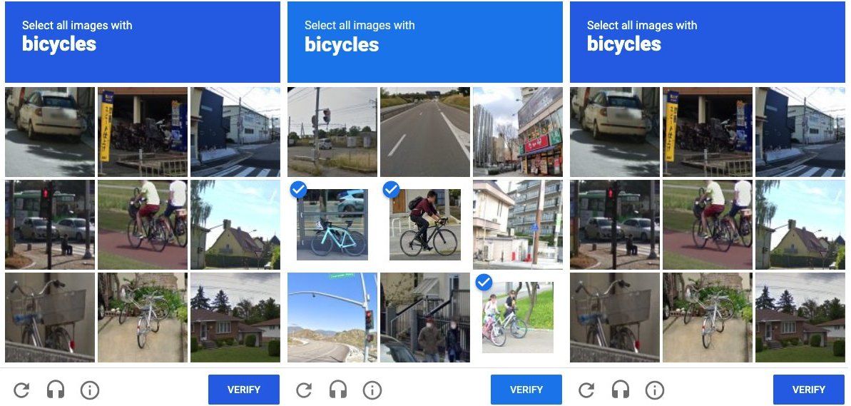 CAPTCHA bikes