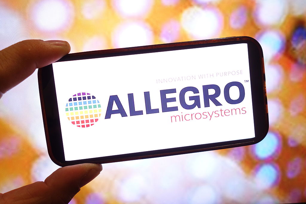 Allegro MicroSystems logo displayed on a smartphone screen