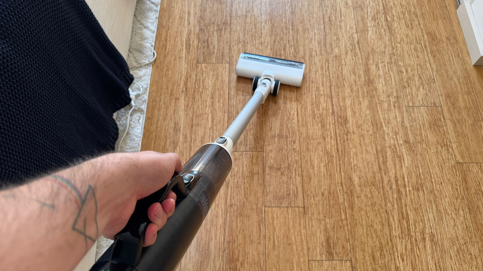 Tineco Floor One Switch S6 being used with vacuum attachment