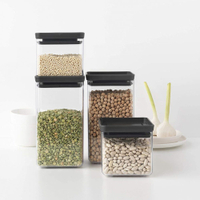 Brabantia Set of 4 Square Stackable Food Canisters: View at Amazon