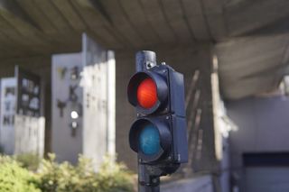 Photograph showing traffic light outside London's Czech Embassy, taken using Sony A6000