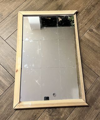 Mirror tiles for faux crittal mirror with wooden frame