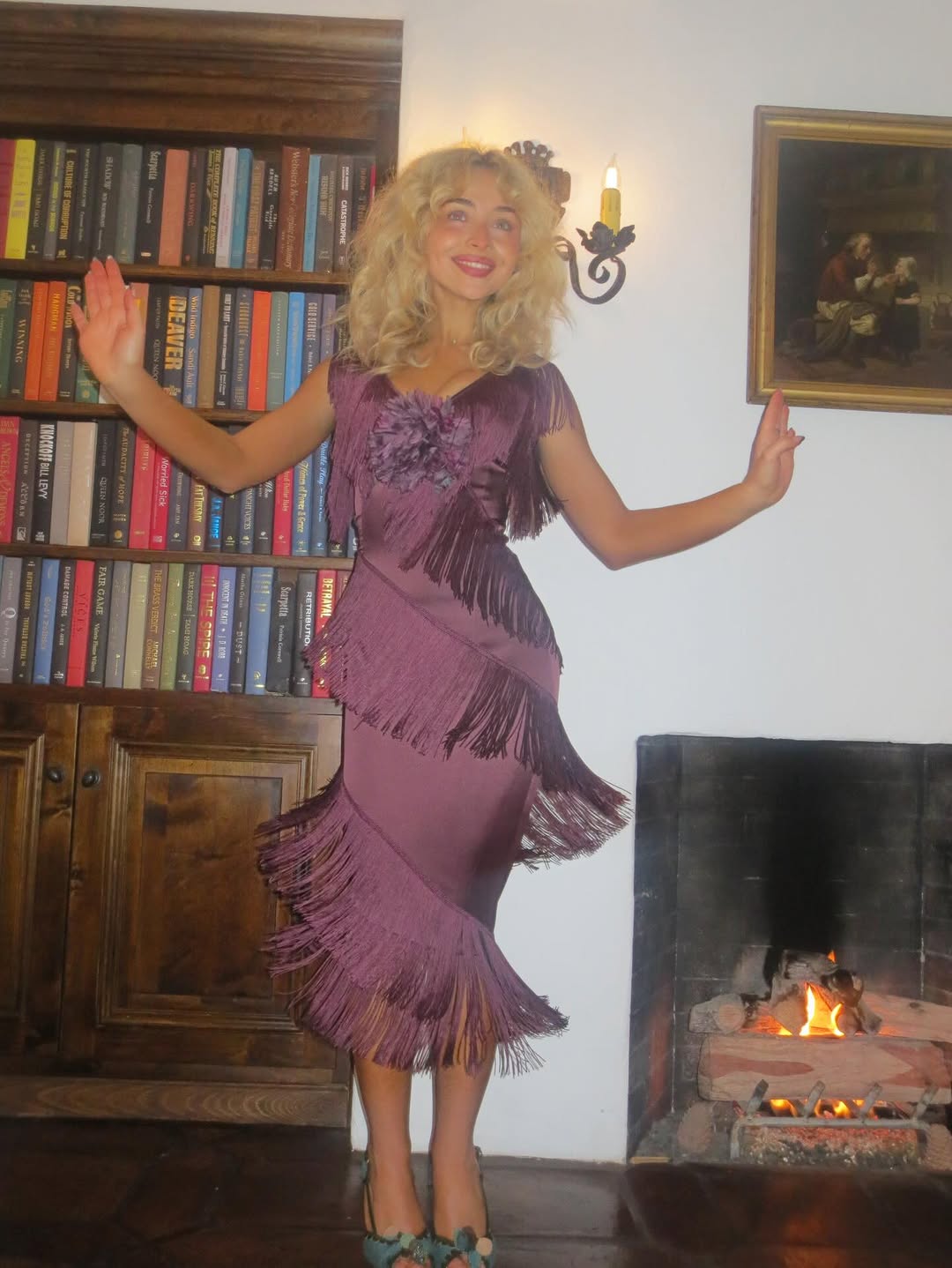 Sabrina Carpenter's purple dress tapped into the fringe trend on her 27th birthday