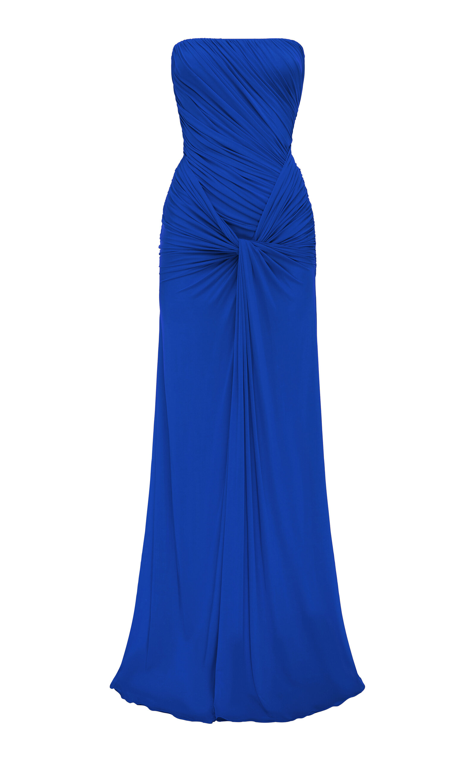 Strapless Ruched Jersey Gown