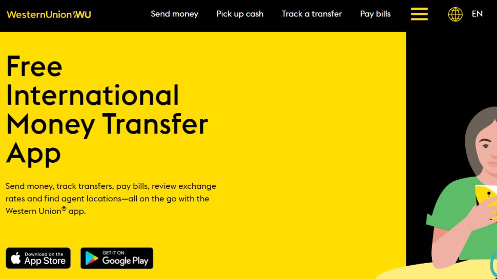 Website screenshot for Western Union