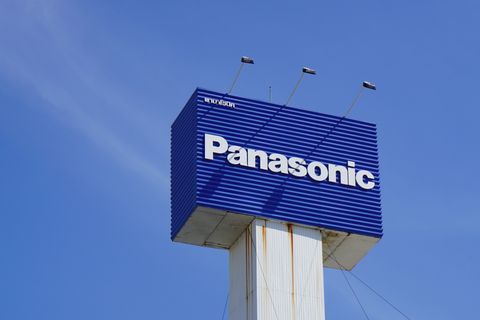 Panasonic advertisement and logo against blue sky in China Town, Bangkok